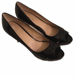 Via Spiga Patent Leather Peep Toe Pump 9.5